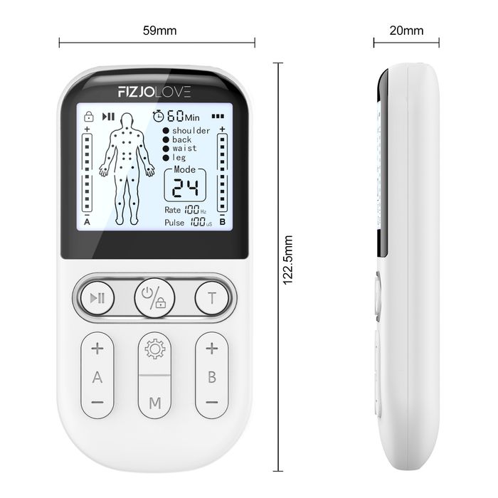 Elektrostymulator mięśni tens ems masaż stymulacja biały AS9026