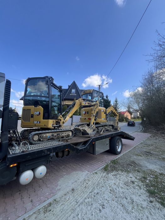 Prace ziemne, minikoparka, przylacza