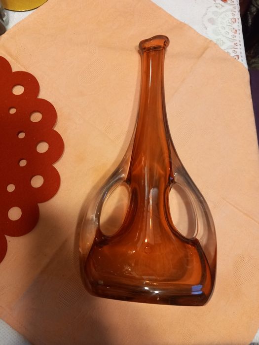 Wazon szklo kolorowe prl proj. Jan Kosiński