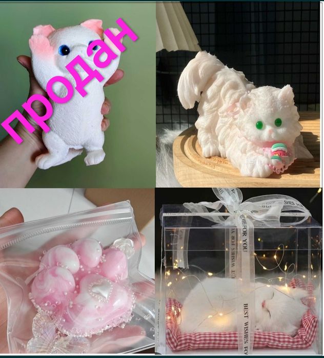 Дитяча іграшка таба котик, лапка сквіш антистрес