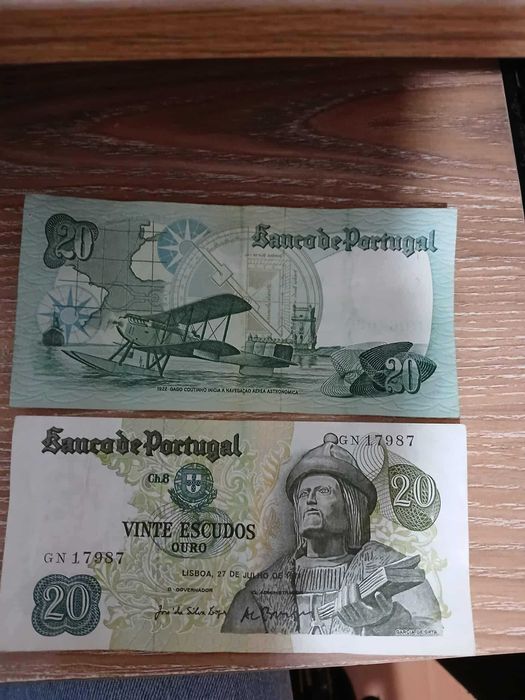 Notas de escudos, dinheiro