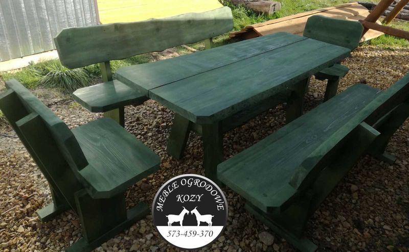 Meble ogrodowe drewniane góralskie biesiadne LITE DREWNO
