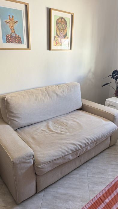 Sofá cama beige ikea
