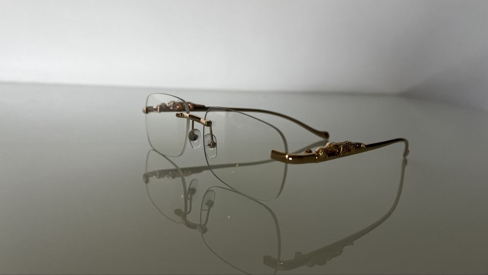 Okulary bezramkowe jak Cartier Swarovski