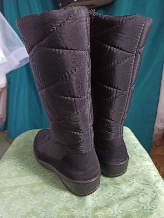 Дутые брендовые зимние сапожки 37р.Мех