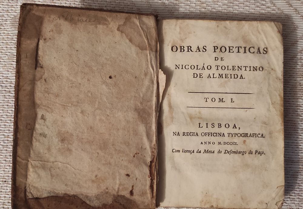 ALMEIDA, Nicolau Tolentino de. OBRAS POETICAS