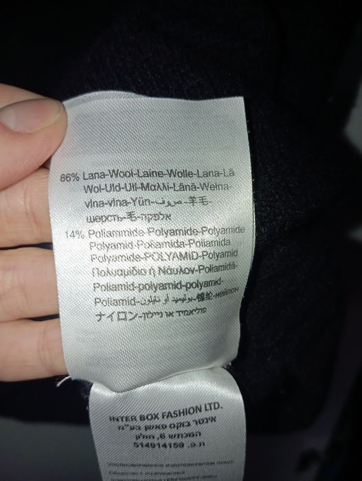 Sweter replay długi oversize wełna