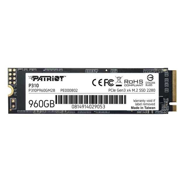 Накопичувач SSD M.2 Patriot P310 960GB NVMe 2280 PCIe 3.0x4