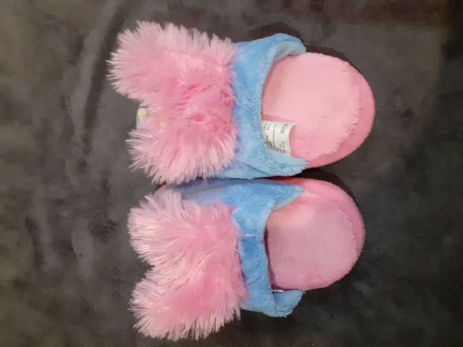 Тапочки Зайчик,(девочка, мальчик) 18-19 см, тёплые, для дома, Stompeez