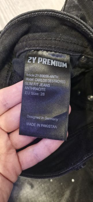 Jeansy męskie 2Y Premium czarne slim fit black jeans man