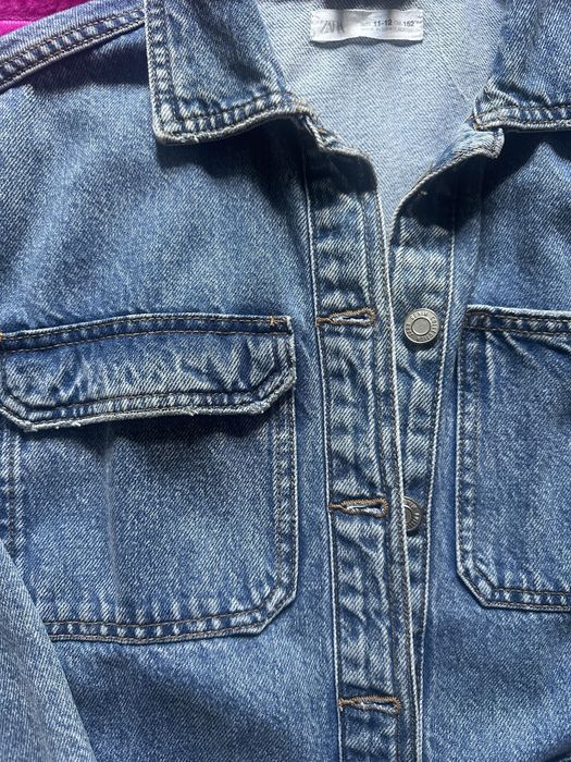Джинсова куртка (джинсовка) Zara на дівчинку, розмір 11-12 років