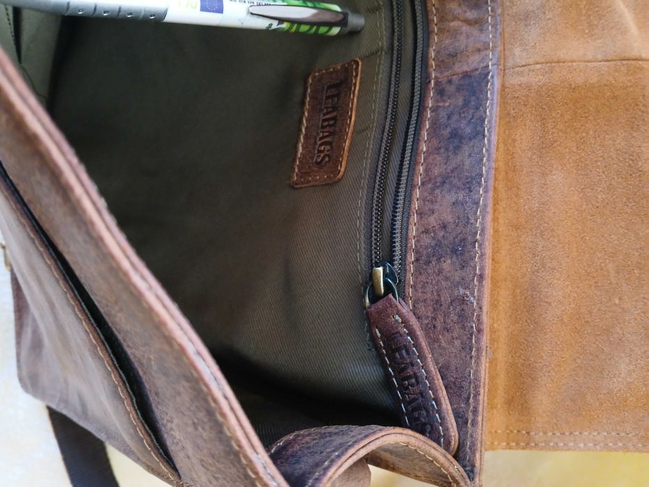 LeaBags meska teczka/torba 100%real leather,