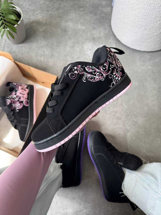Жіночі кросівки DC Court Graffik "Black Pink Sabbath" Розміри 36-41
