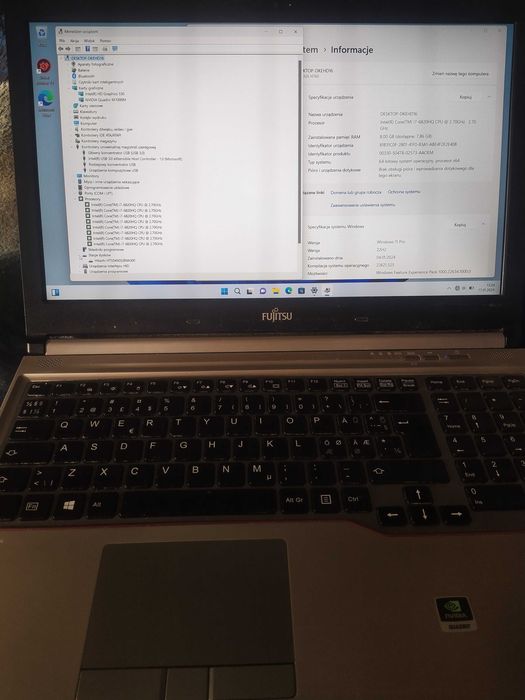 Laptop Fujitsu H760 i7. Stacja robocza dla grafików i graczy!