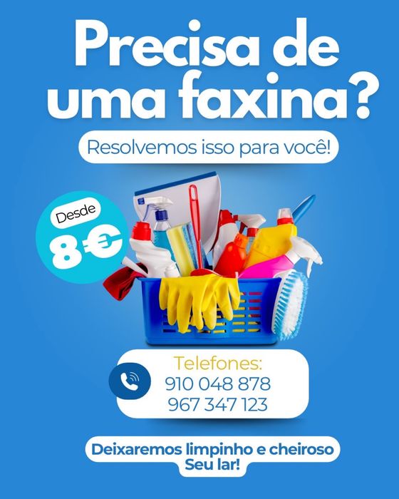 Faxina completa para casas, apartamentos e empresas