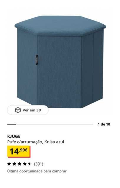 Vende-se Pufe/arrumação (azul)