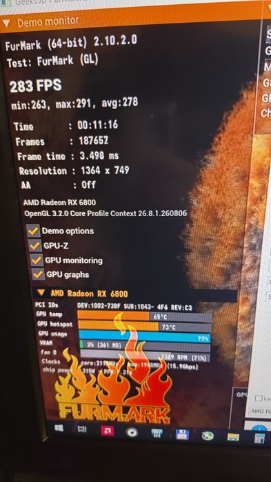 Відеокарта Radeon RX 6800 ASUS TUF GAMING 16gb