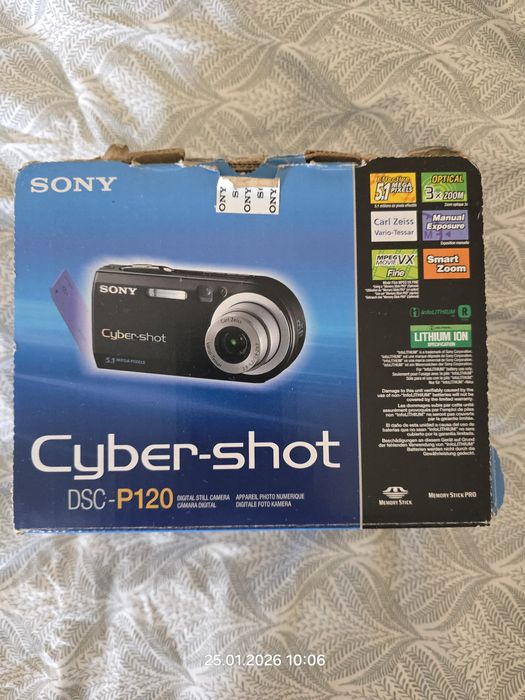 Aparat fotograficzny cyfrowy Sony cyber-shot DSC-P120, akcesoria