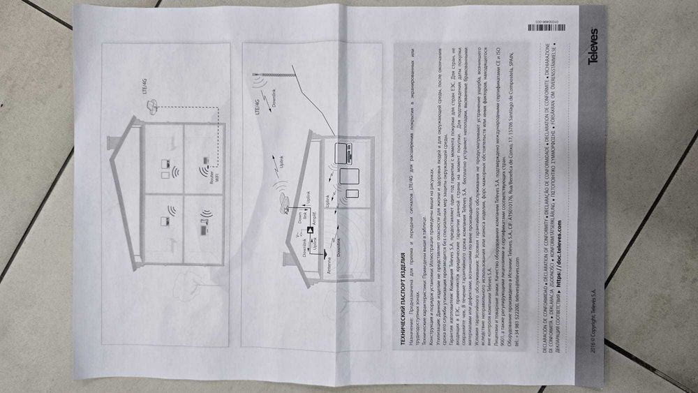 Antena 5GNOVA Extensão de cobertura 5G. ref: 650101 TELEVES