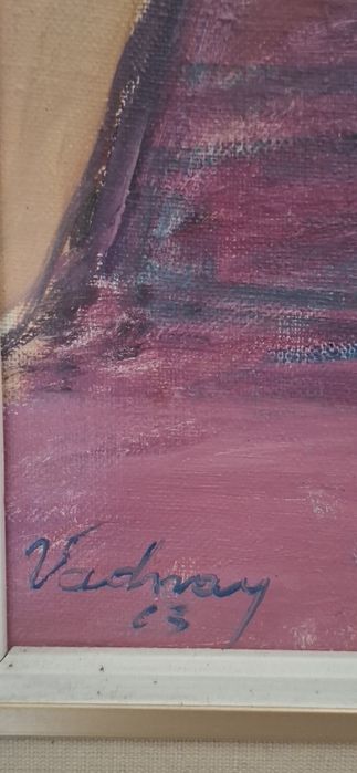 Obraz olejny na płótnie – Akt kobiety – 80x60 cm – Sygnowany