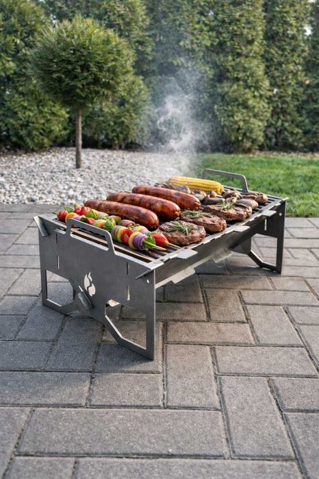 Składany Grill Turystyczny Ze Stali Nierdzewnej 3 mm