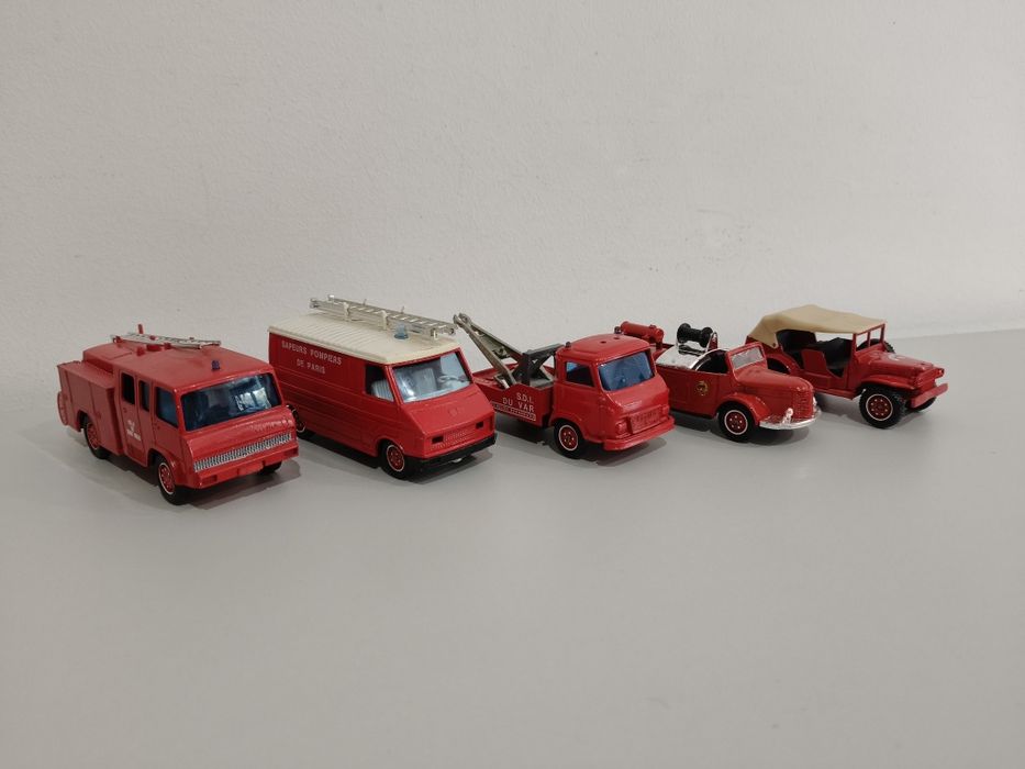 Miniaturas de veículos de bombeiros, escala 1:50 e 1:55