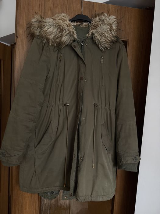 Zielona damska długa kurtka Amisu rozmiar 40