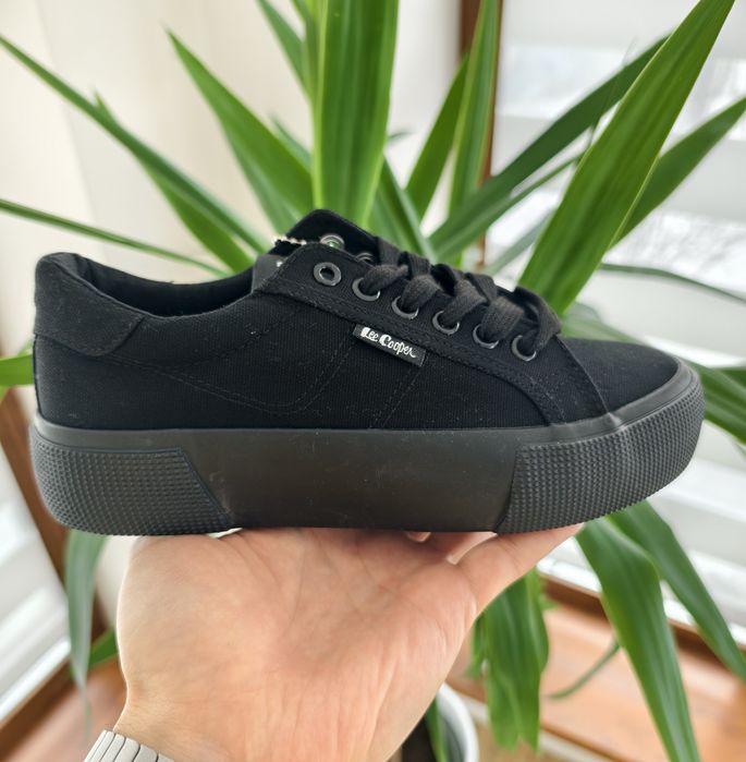 Lee Cooper • Klasyczne Trampki Czarne • EU 39 – 24,5 cm I Wysyłka 24h