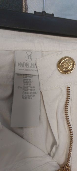 Білі жіночі брюки MADELEINE,  білі джинси, Нові,  розмір М ( більше підійде на L)