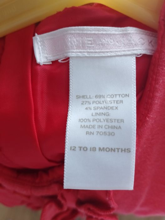 Sukienka czerwona na 12/18 miesięcy