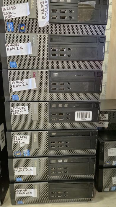 Системні блоки Dell Optiplex 9020, s1150, i3 4130/4150, ddr3 4gb, desktop SFF