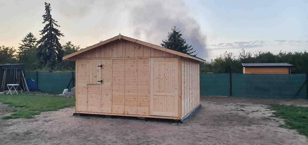 Domek narzędziowy ogrodowy drewniany 4×4 m altana drewutnia 16m na ROD