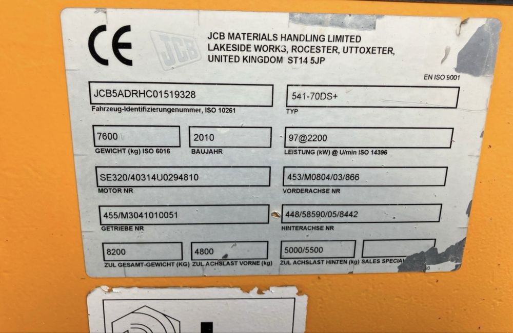 Навантажувач телескопічний JCB 541-70 Agri DS погрузчик маніту monitou