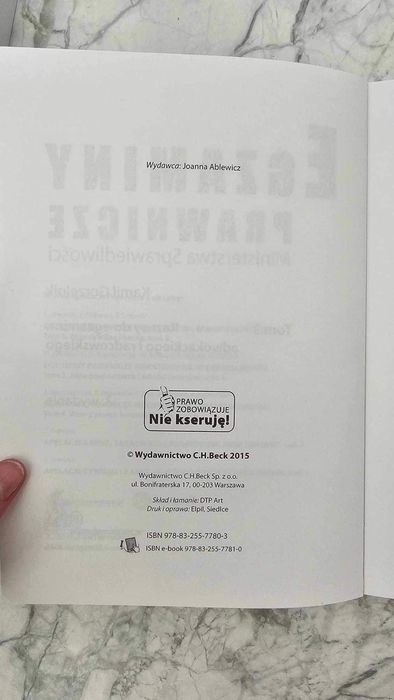 Egzaminy prawnicze 2016 tom 3 wyd. 3 Beck kazusy egzamin karne cywilne