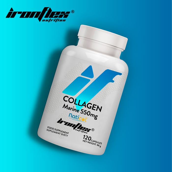 ironflex kolagen morski rybi 120 kaps collagen marine witamina c na stawy