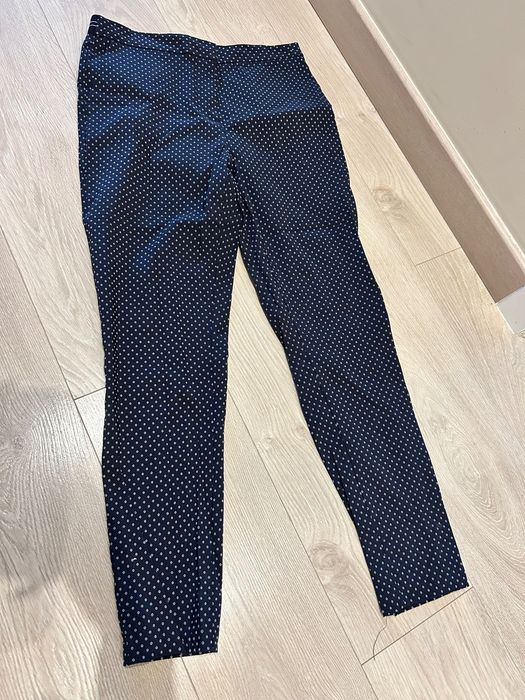 Elastyczne eleganckie spodnie 40 gumka 7/8 miękkie do biura wyprzedaz