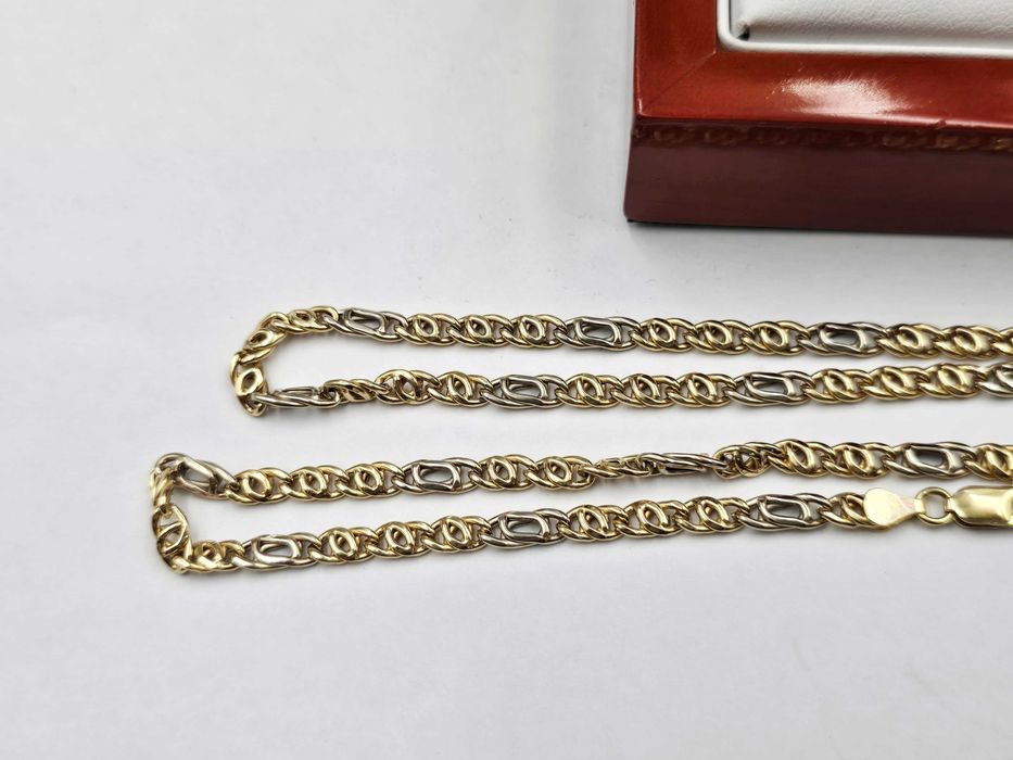Złoty łańcuszek Unikat splot hybrydowy UNISEX pr.585 |PLUS Lombard