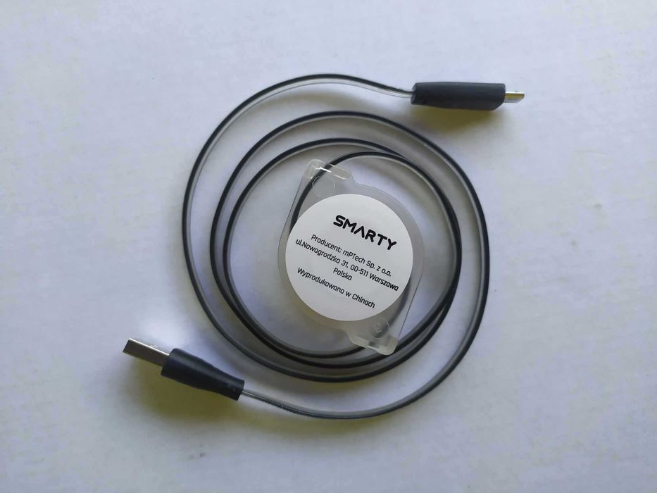 Kabel Micro USB Świecący Rozciągany