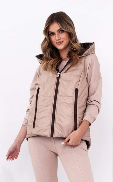 Kamizelka damska pikowana dwustronna oversize nowość