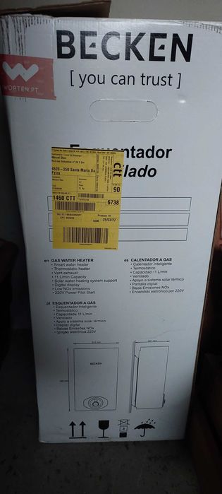 Esquentador Becken 11L/min novo