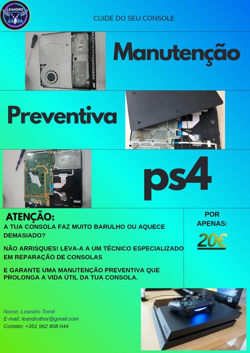 Manutenção preventiva PS4