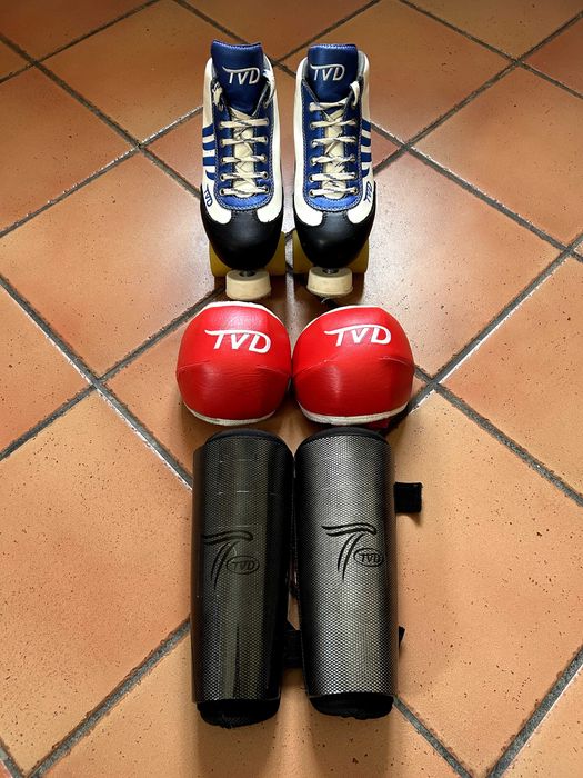 Kit Completo Hóquei em Patins TVD – Como Novo (Tam. 43) + Saco Oferta