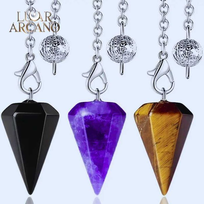 Kit Pêndulos | Ametista, Ônix e Olho de Tigre