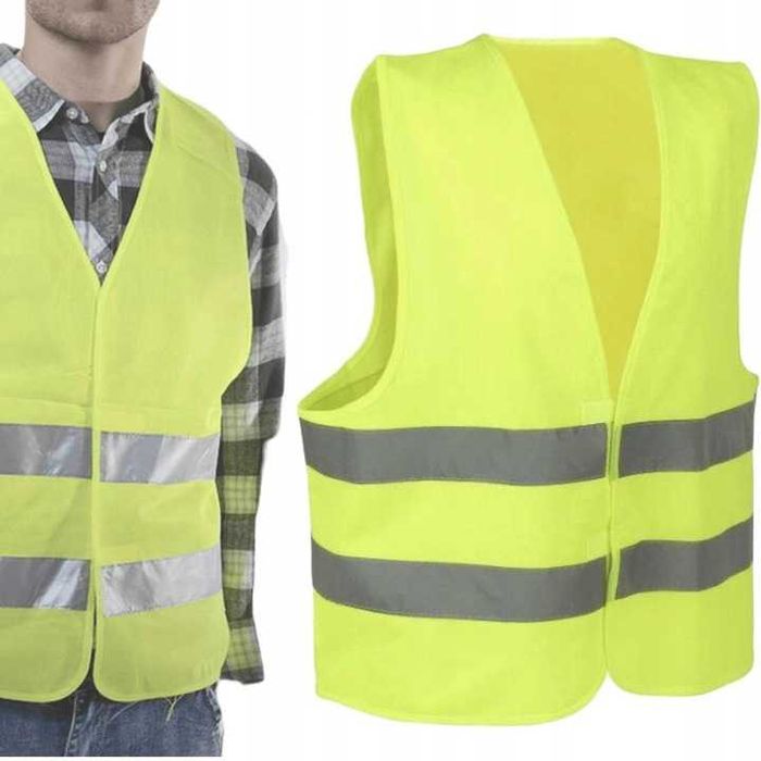 Kamizelka odblaskowa ostrzegawcza żółta bhp 2szt