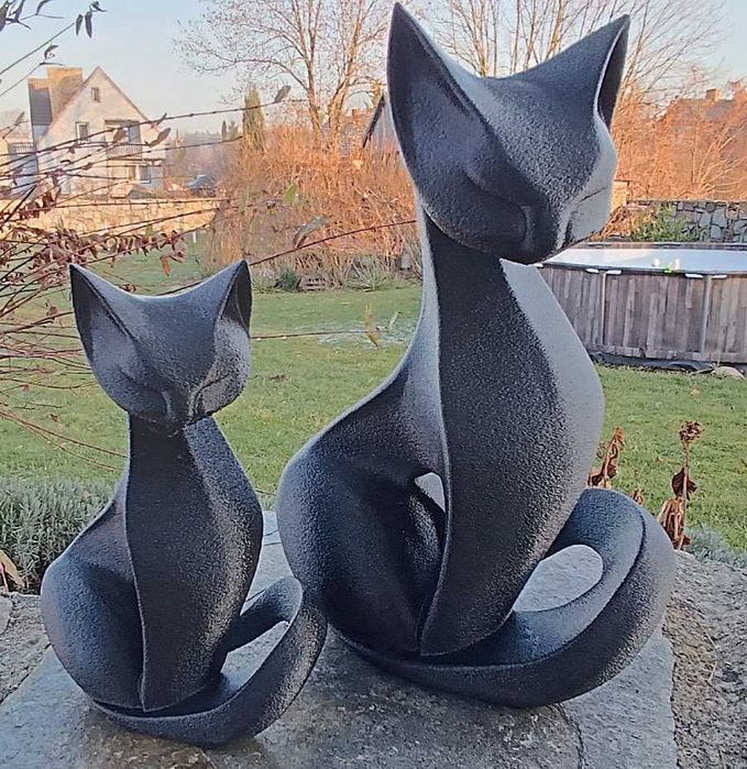 Piękne nowoczesne figurki kotów – 17 cm i 25 cm