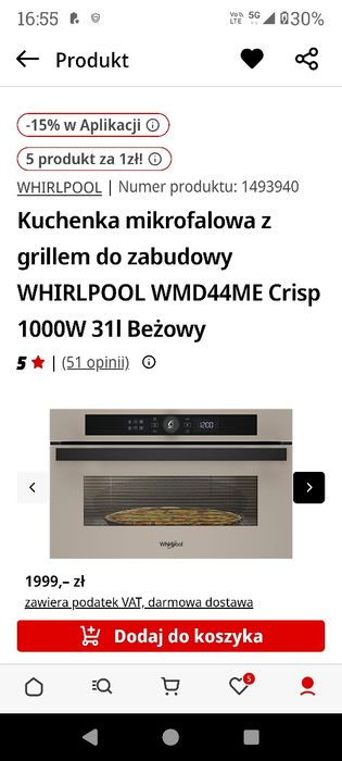Piekarnik pod zabudowę i mikrofala