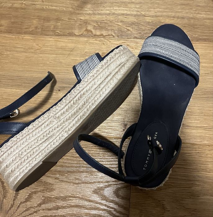Sandały espadryle Tommy Hilfiger 39 granatowe