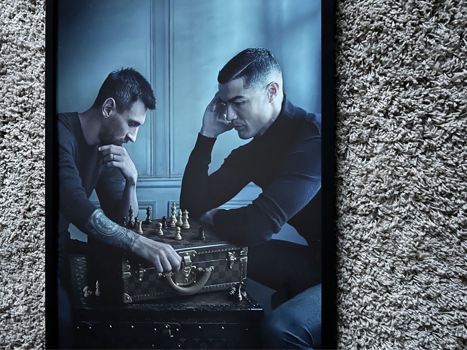 Quadro Ronaldo x Messi x Louis Vuitton