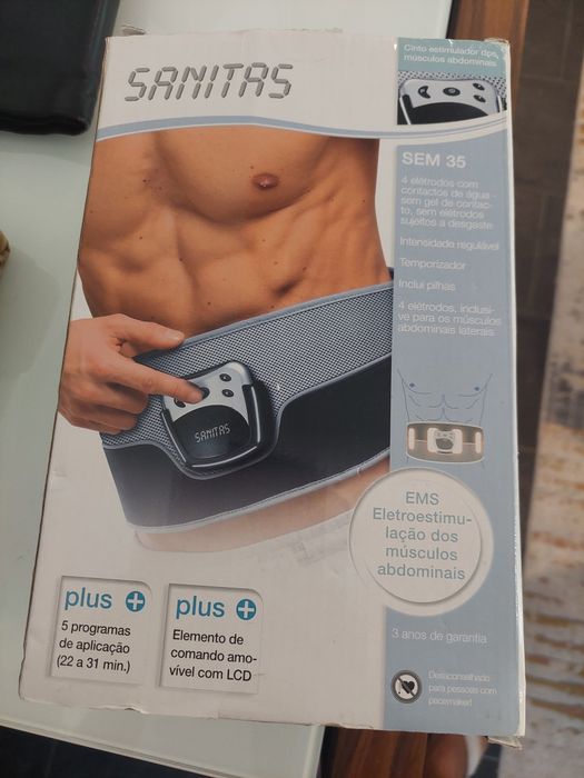 Cinto eletroestimulação músculos abdominais