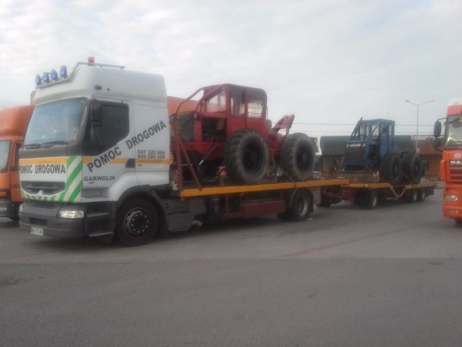 Pomoc drogowa transport kombajnów wózków maszyn laweta traktorów lkt